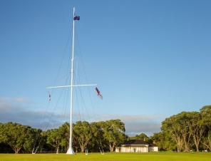 Flag Staff at the Waitangi Treaty Grounds New Zealand